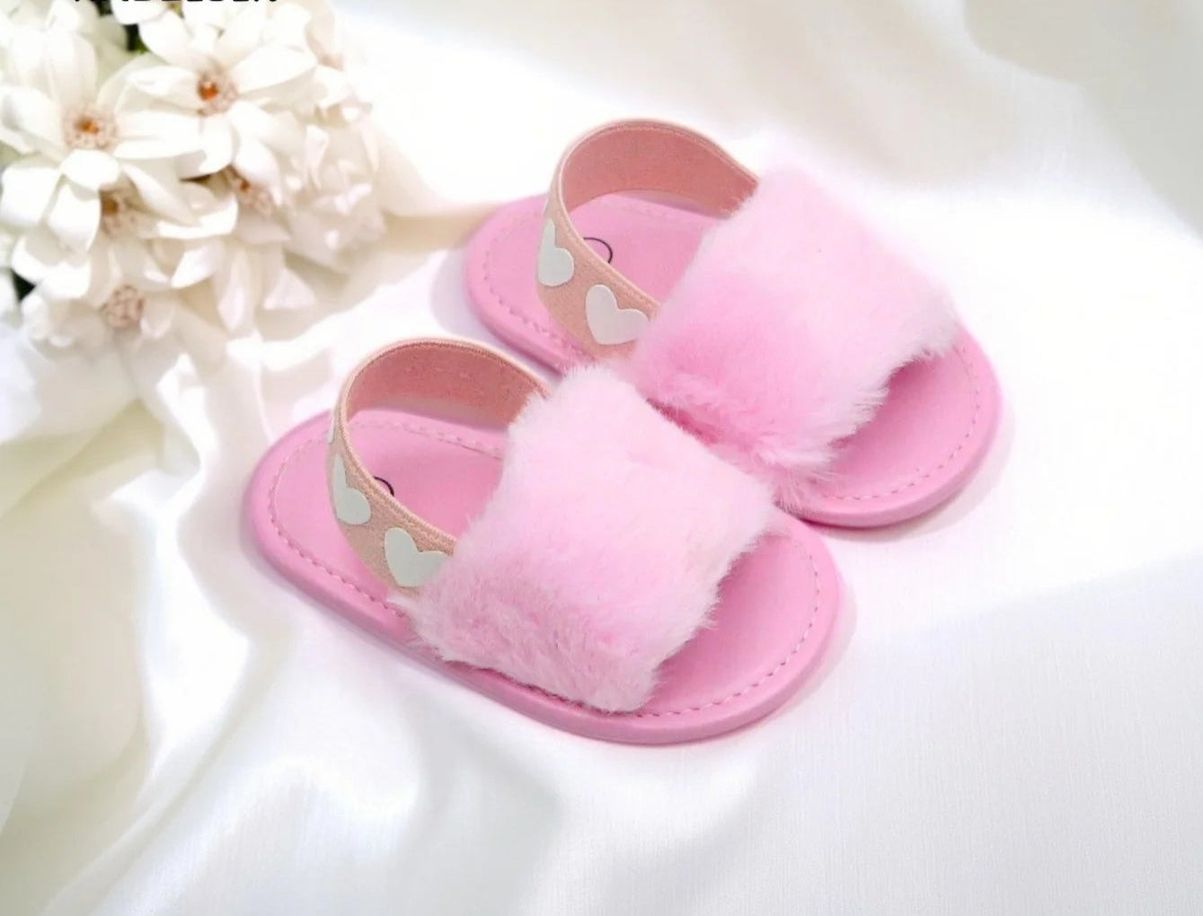 Breathable Front Cute Plush Baby Girl Shoes