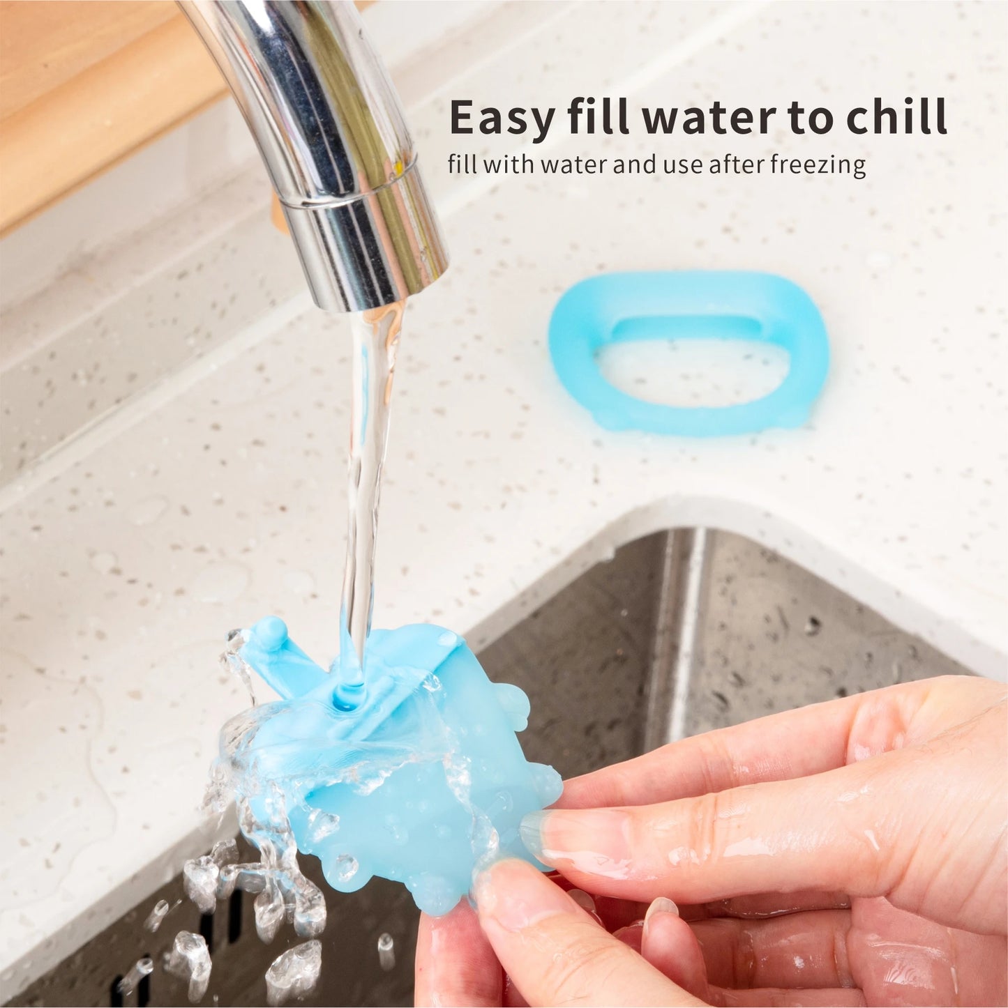 Freezable Baby Silicone Teething Toys – Cooling Relief for Babies 0-12