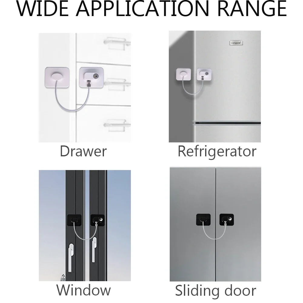 Child Safety Lock Window Refrigerator Opening Security Cable Door