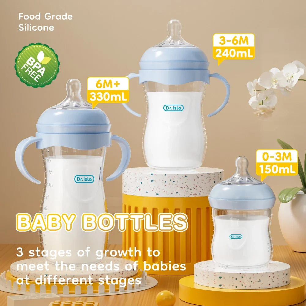 150/240/330ML Baby PP Bottle Newborn Bottle with Handle Milk