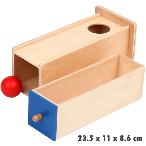 Kindergarten Montessori Wooden Toys Winder Object Permanence Box