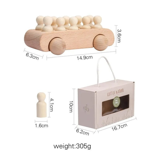Wooden Train Montessori Baby Educational Toy