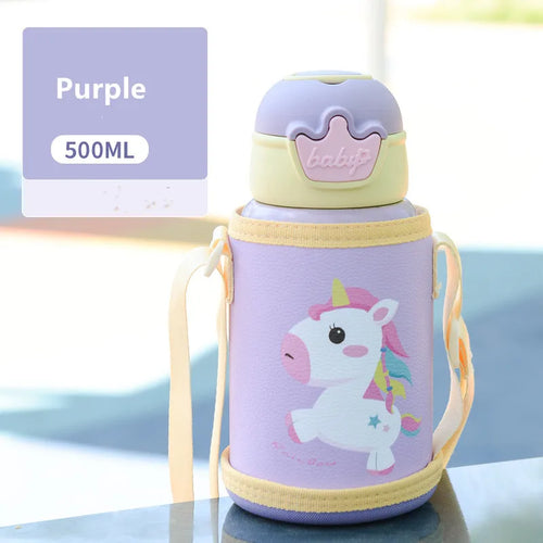 500ml Thermos Bottle Cute Children's Thermal Water Bottle