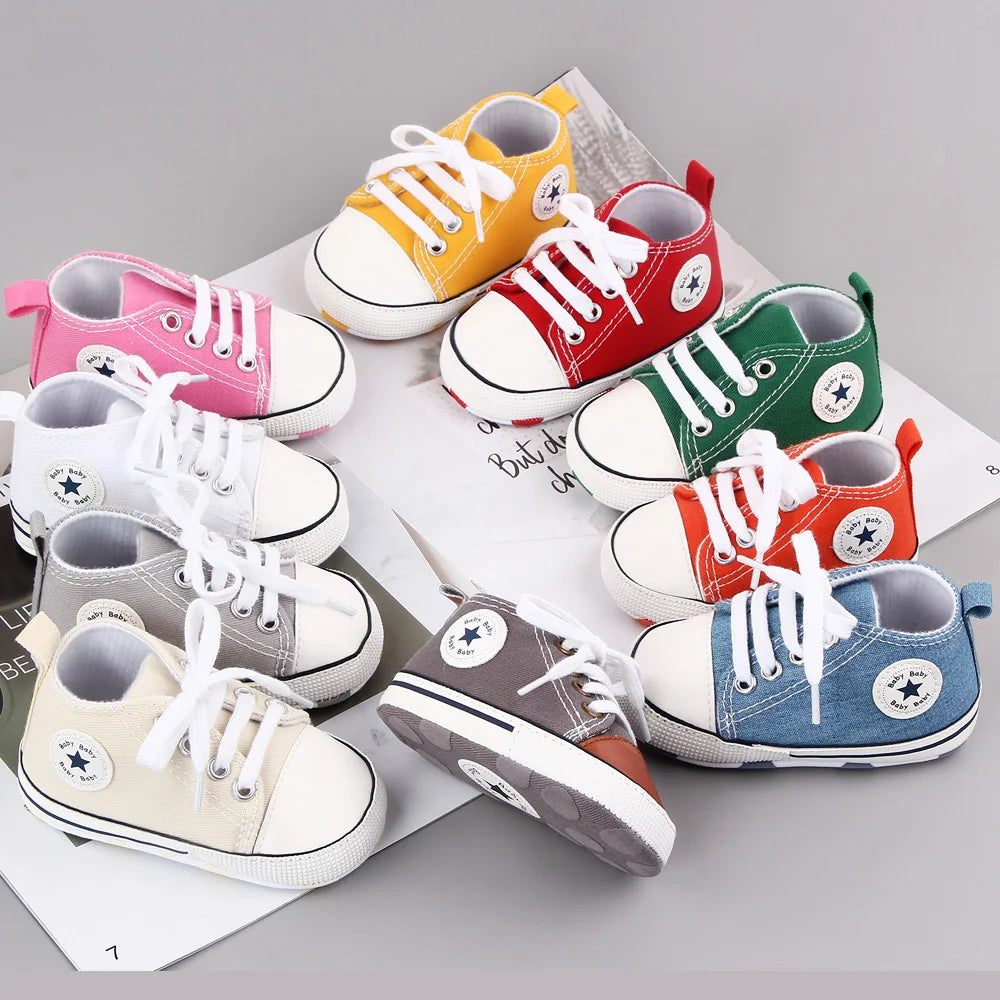 Boys Girls Classic Canvas Casual Sneakers Newborn First