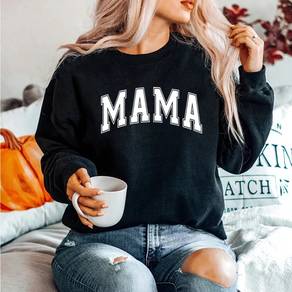 Mama Varsity Sweatshirt Hoodie Super Mom