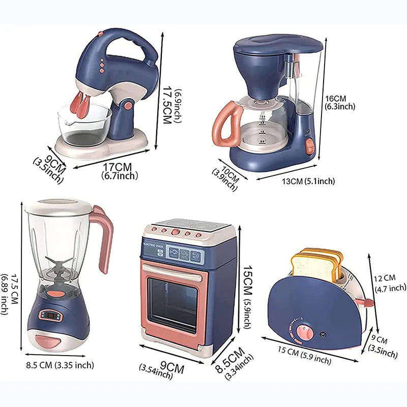 Mini Household Appliances Kitchen Toys, Pretend Play Set