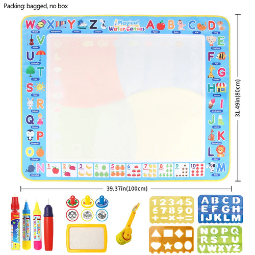 100x80CM Water Drawing Mat with Reusable Pens, Drawing