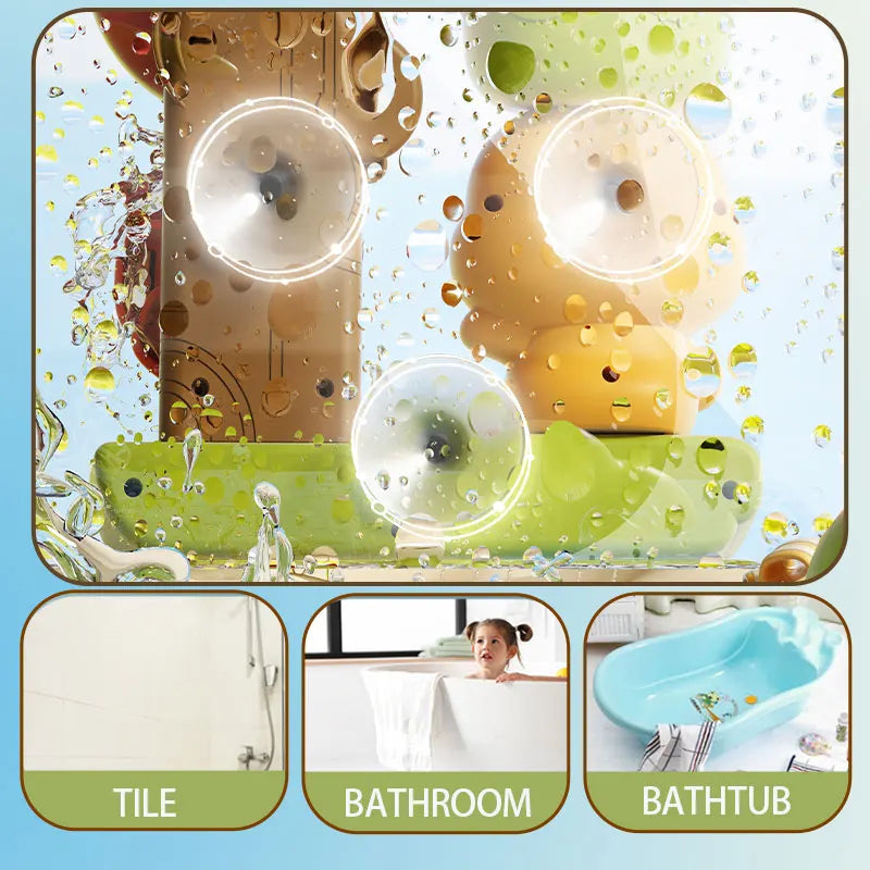 Duck/Flower Shape Baby Bath Toy Play Water in Lion Waterwheel Children