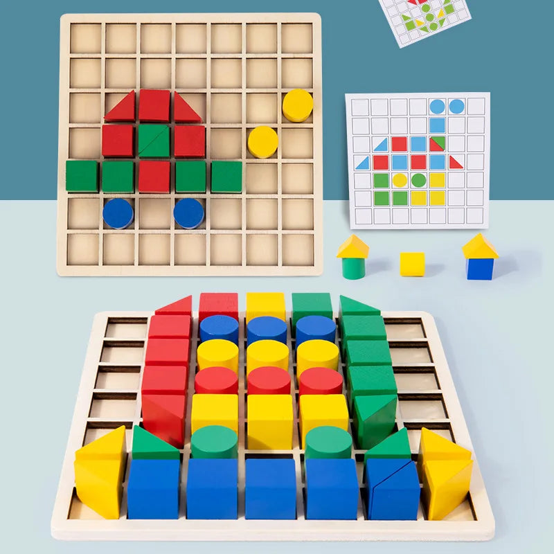 Montessori Color Shape Blocks
