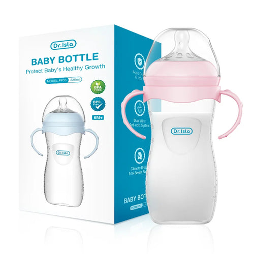 150/240/330ML Baby PP Bottle Newborn Bottle with Handle Milk