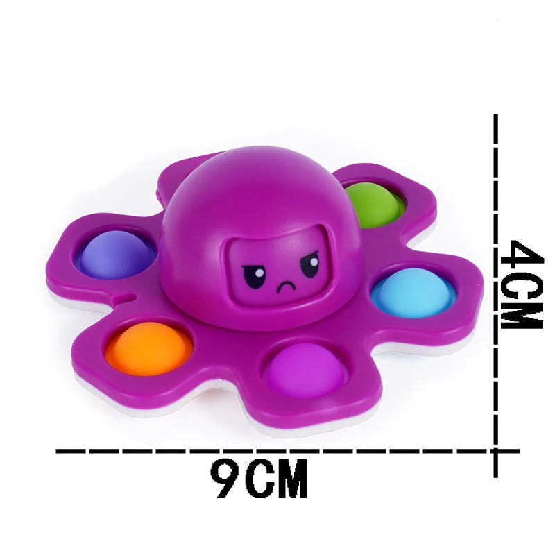 Octopus Finger Toy Spinner Expressions Push Press Bubble Sensory
