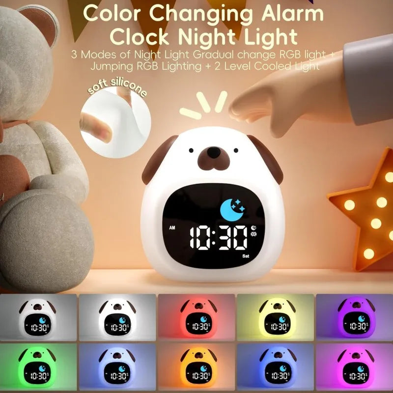 Kids Puppy-Shape Toddler Sleep Training Clock
