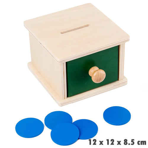 Kindergarten Montessori Wooden Toys Winder Object Permanence Box