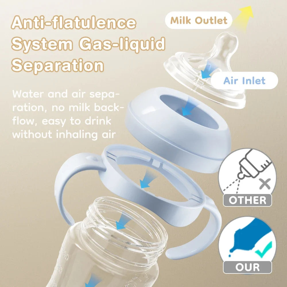 150/240/330ML Baby PP Bottle Newborn Bottle with Handle Milk