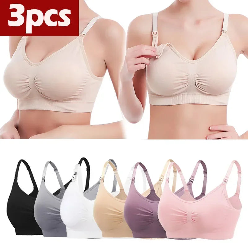 3PC/lot Breastfeeding Maternity Nursing Cotton Bras