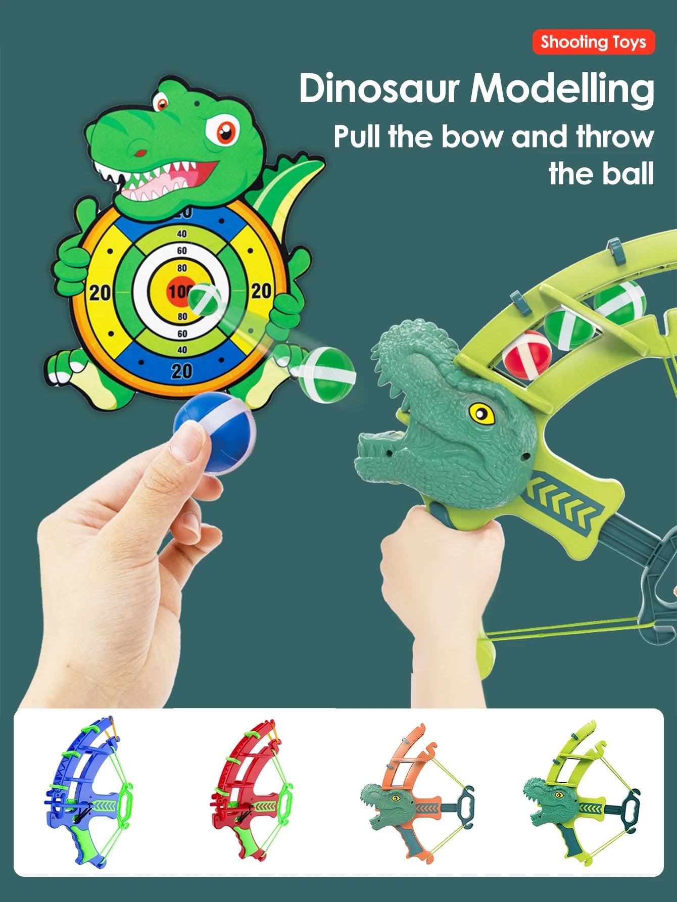 Montessori Throw Sport Slingshot Target Sticky Ball Dartboard