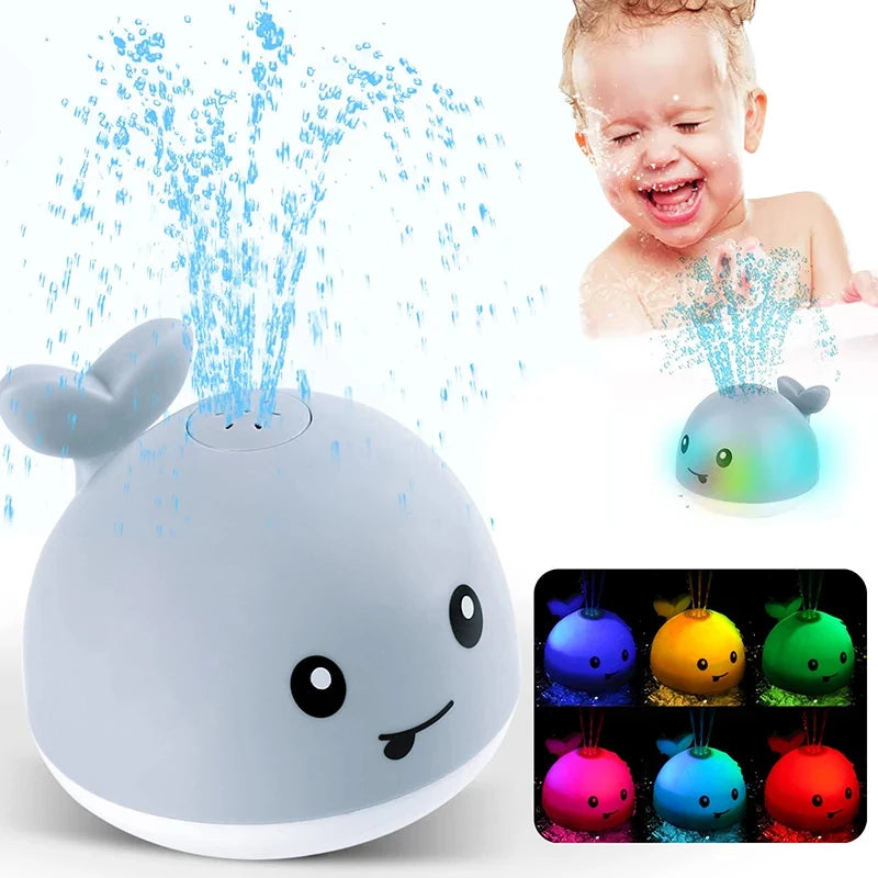 Baby Light Up Bath Toys Whale Automatic Sprinkler Bathtub Toys kids