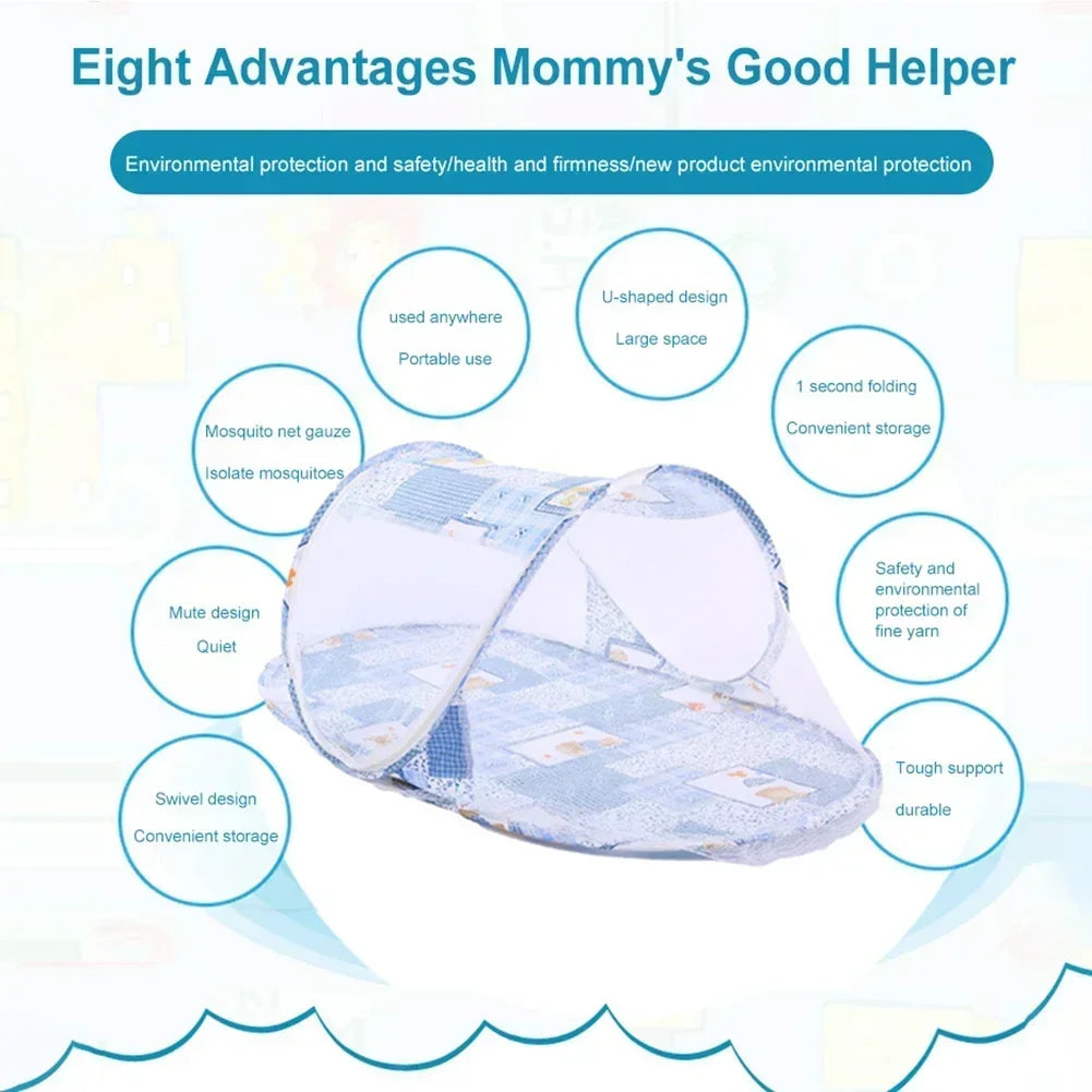 High Density Mesh Children's Mosquito Net Free Installation Portable