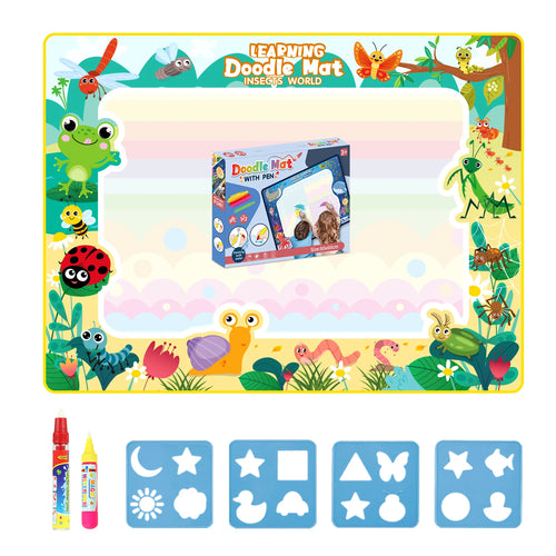 Magic Water Drawing Mat Coloring Doodle Mat with Magic Pens Montessori