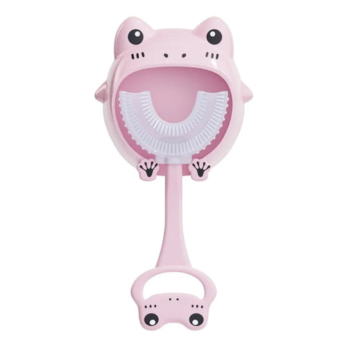 U-shape Kids Toothbrush Cartoon Print With Holder