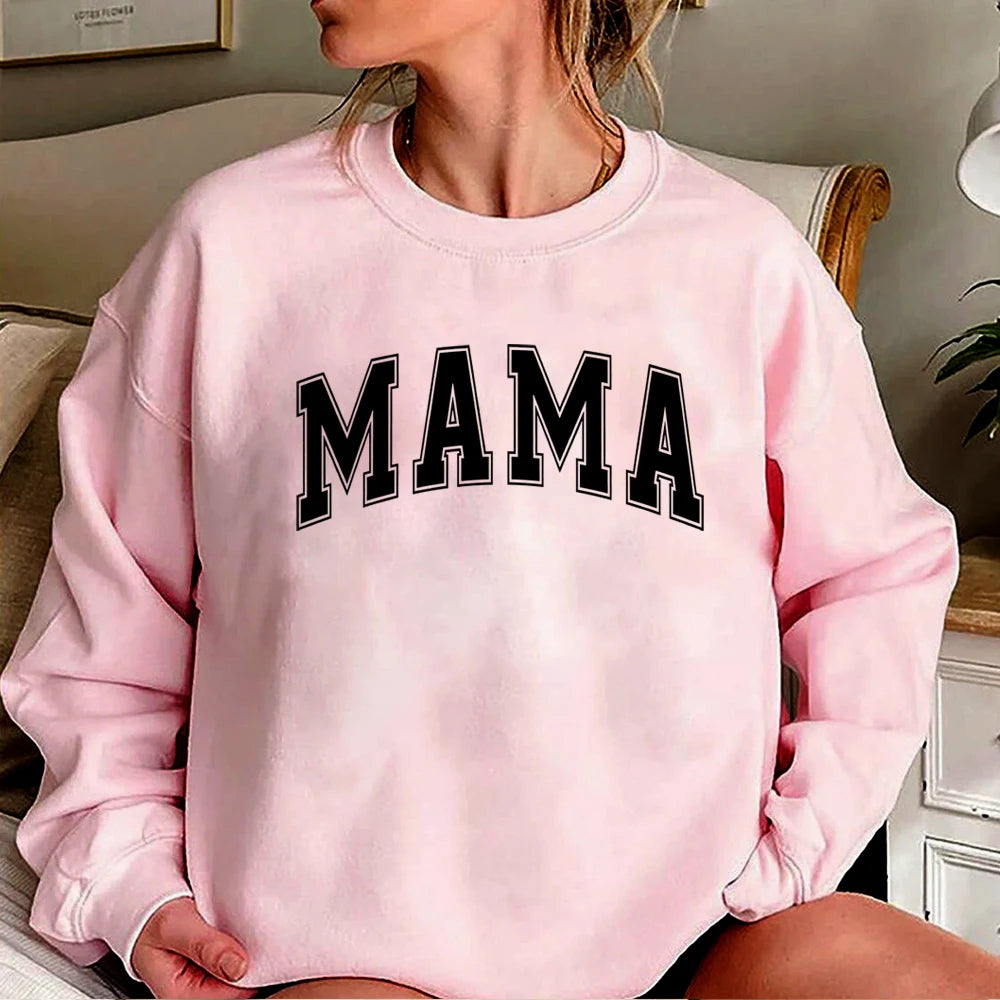 Mama Varsity Sweatshirt Hoodie Super Mom