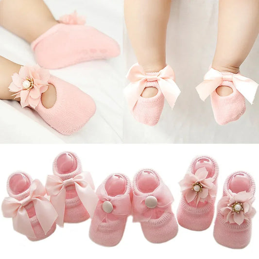 Cute Lace Bow Baby Socks