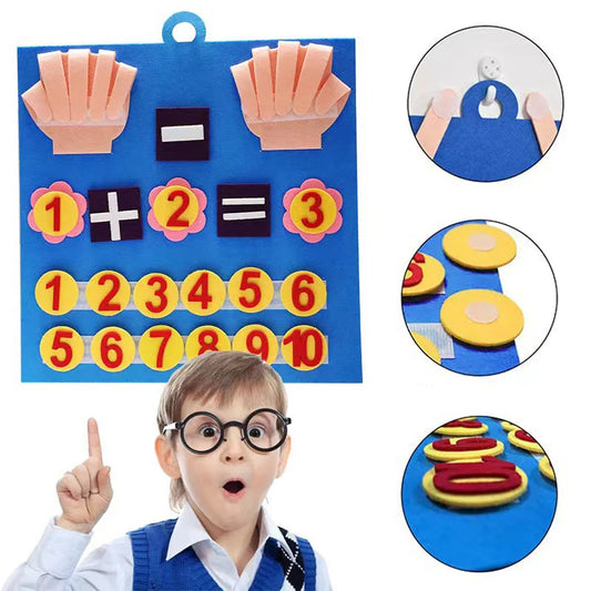Puzzle Felt Early Education Toys Palm/Pencil Digital Learning Board