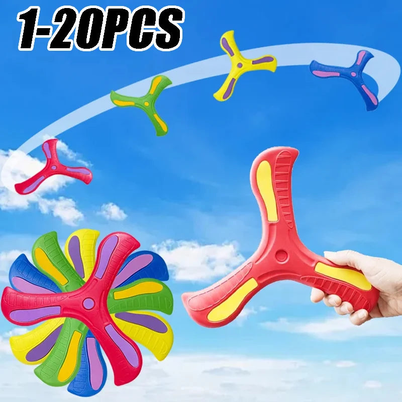 Children Soft Boomerang Toy Three-leaf Cross Outdoor Flying Disc Games