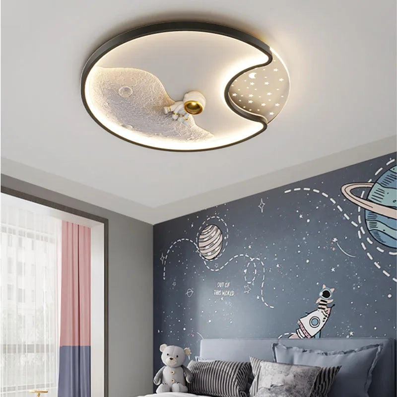 Luminaire Modern Astronaut Led Ceiling Lamp Children Bedroom
