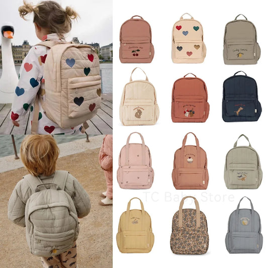 Solid Color with Design Backpack Parent-Child