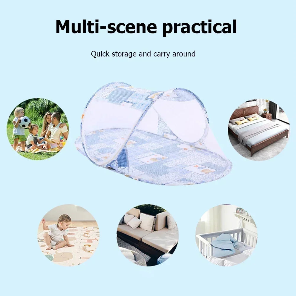 High Density Mesh Children's Mosquito Net Free Installation Portable