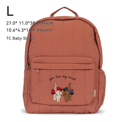 Solid Color with Design Backpack Parent-Child