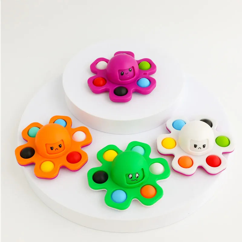 Octopus Finger Toy Spinner Expressions Push Press Bubble Sensory