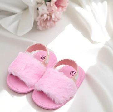 Breathable Front Cute Plush Baby Girl Shoes