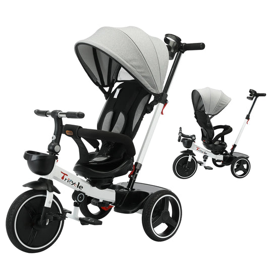 Baby Stroller Tricycle Ride Bike , 5-In-1, Adjustable Canopy, Sitting & Lying,Celerity Disassembly & Assembly,1-5 Years