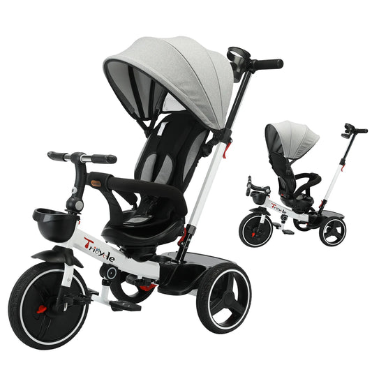 Baby Stroller Tricycle Ride Bike , 5-In-1, Adjustable Canopy, Sitting & Lying,Celerity Disassembly & Assembly,1-5 Years