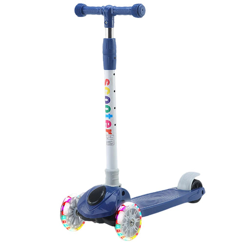 Kids Push Scooter Light-Up Wheels Adjustable Height