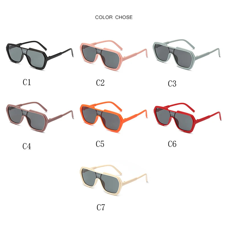 Children Fashion Retro Sunglasses One Piece Boys Girls