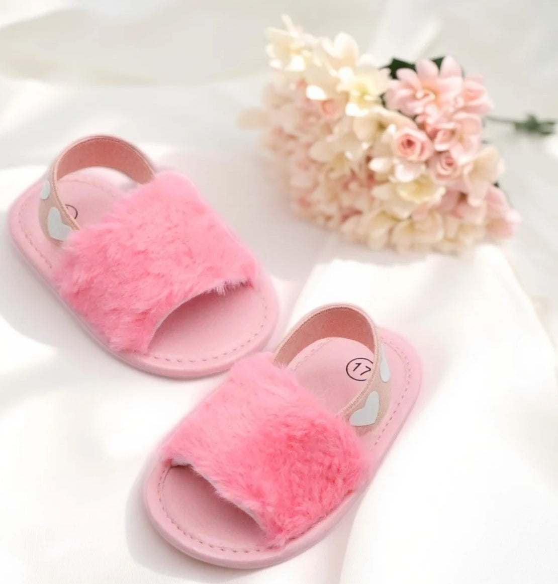 Breathable Front Cute Plush Baby Girl Shoes