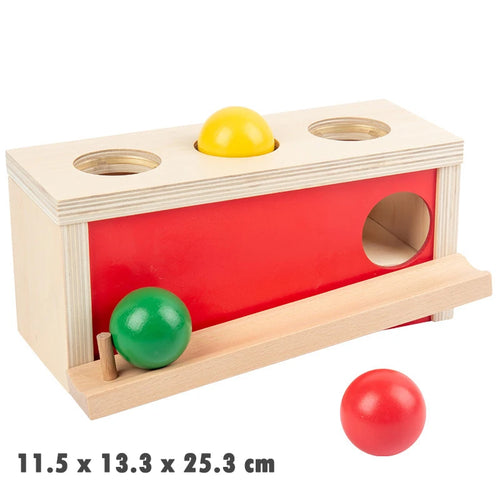 Kindergarten Montessori Wooden Toys Winder Object Permanence Box