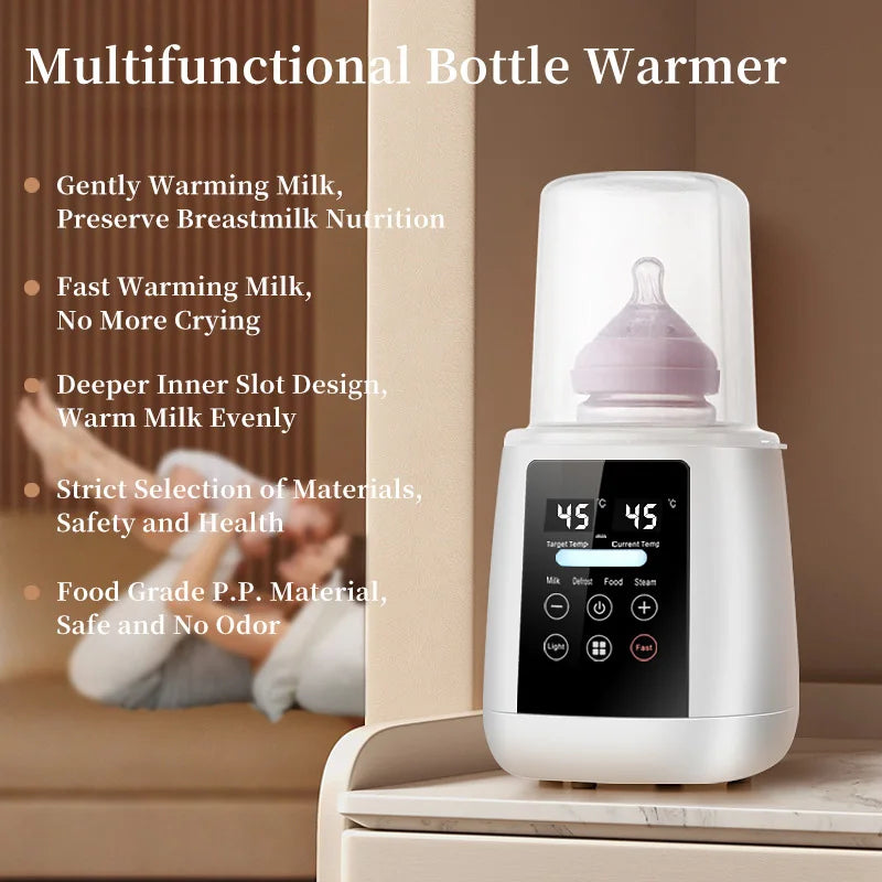 Electric Multifunctional Milk Bottle Warmer 200W One-Click Operation