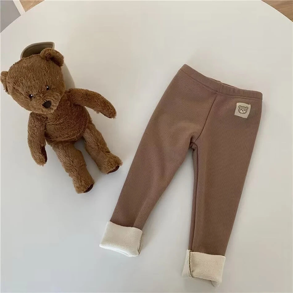 Children One Piece Cartoon Bear Leggings Unisex