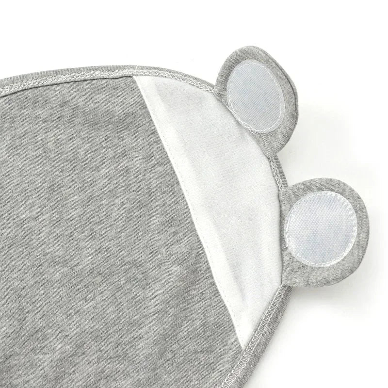 100% Organic Cotton Baby Swaddle Blanket Wrap Hat Set for Infant