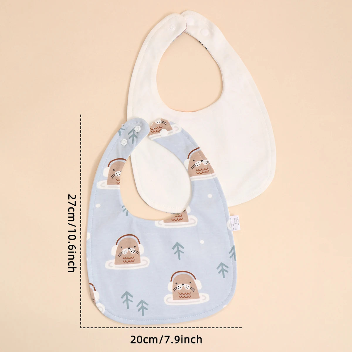 4pcs Cotton Soft Baby Adjustable Bibs