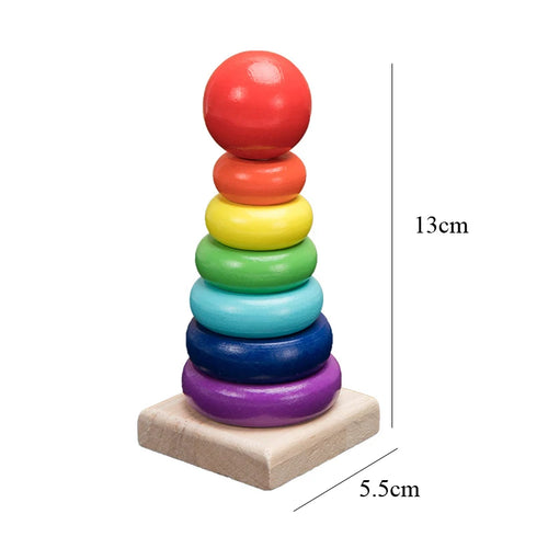 Kids Montessori Wooden Toys Macaron Blocks Learning Toy Baby Music