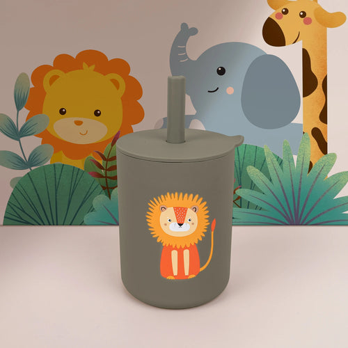 Silicone Training Cup and Straw for Children