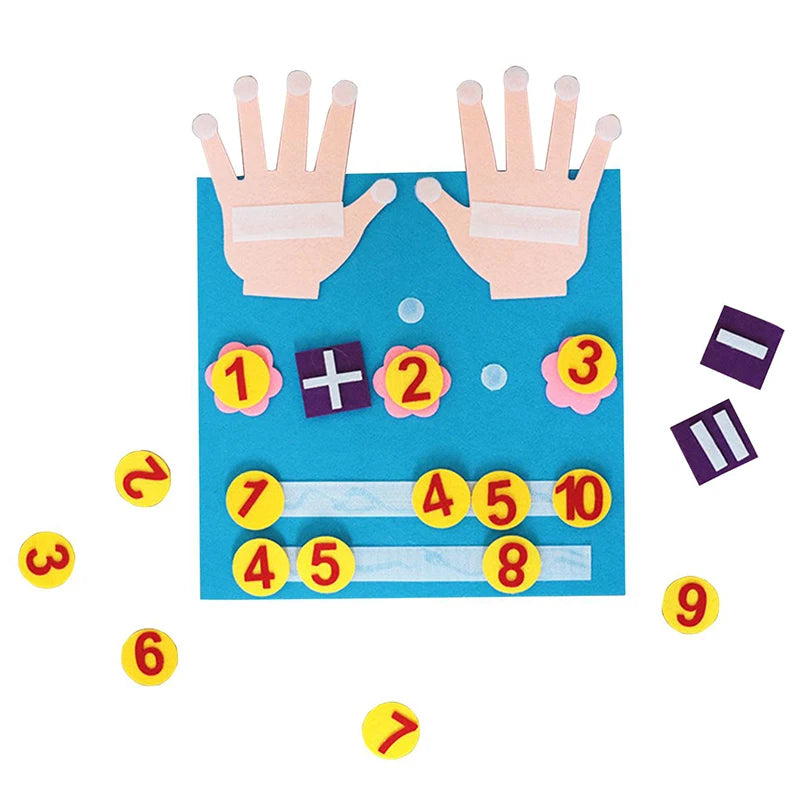 Puzzle Felt Early Education Toys Palm/Pencil Digital Learning Board