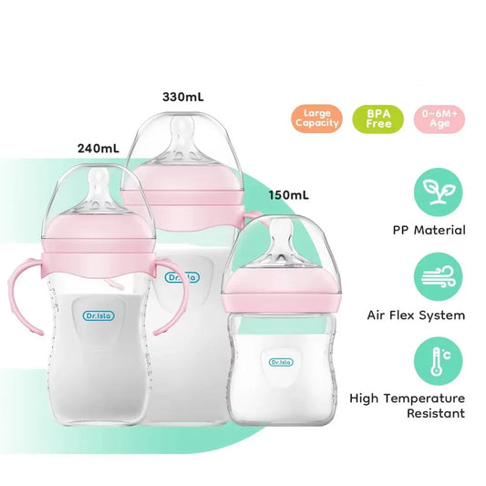 150/240/330ML Baby PP Bottle Newborn Bottle with Handle Milk