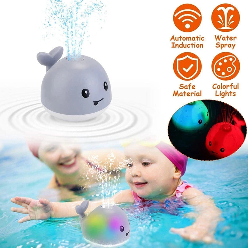 Baby Light Up Bath Toys Whale Automatic Sprinkler Bathtub Toys kids