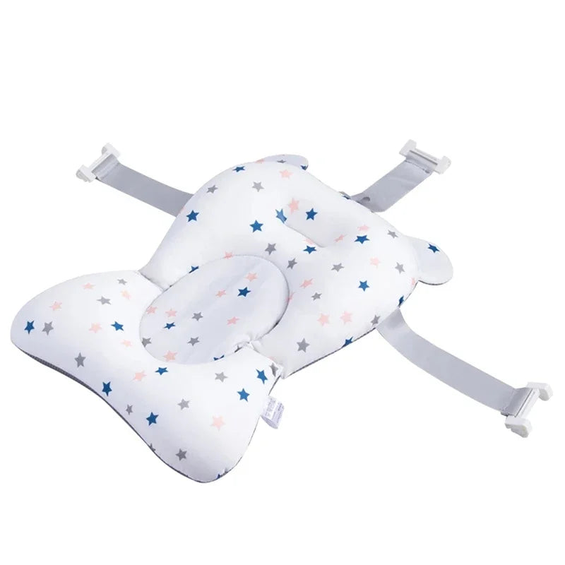 Baby Bath Seat Support Mat Foldable Bath Tub Pad & Chair